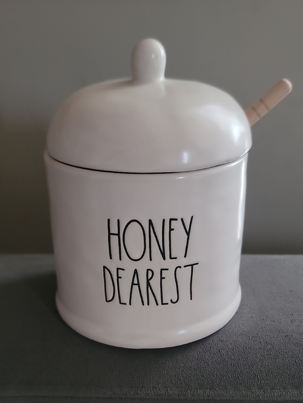 Rae Dunn White Honey Pot